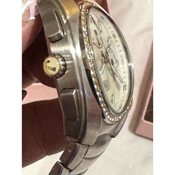 Vintage y2k OG Juicy Couture stainless steel band cronograph crown charm watch i - Picture 5 of 8